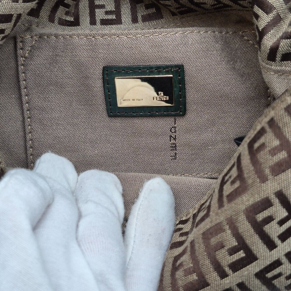 Vintage FENDI Monogram canvas Baguette with COA - Picture 8 of 14